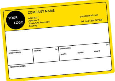 Flight case labels