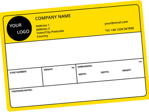 Flight case labels