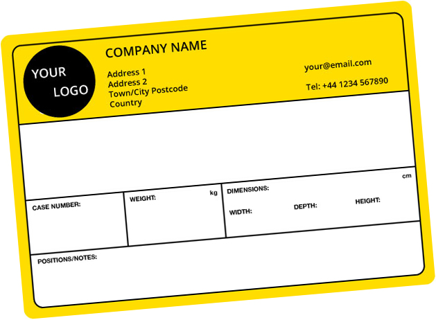 Flight case labels